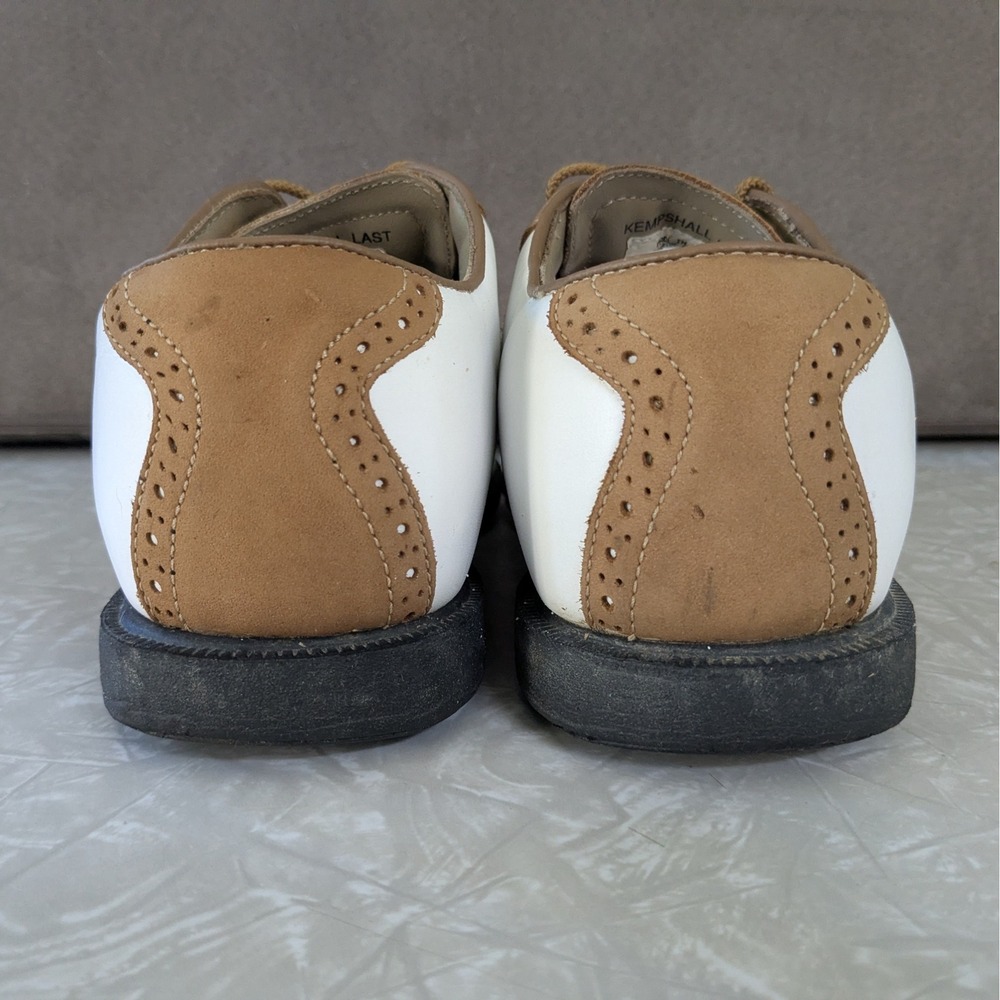 Nike Zoom Air Kempshall Golf Shoes White Tan Saddle Oxford Spikeless Vintage Sz8 - Picture 4 of 10